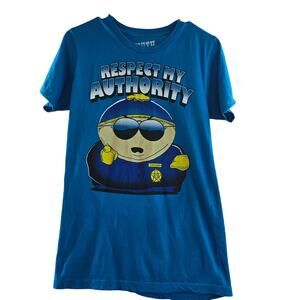 "Respect my Authority" South Park T-Shirt Blue Size S